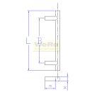 Edelstahl Haust&uuml;rgriff Stangengriff mit geraden St&uuml;tzen  L&auml;nge L:400 Achsma&szlig; B:300mm