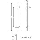 Edelstahl Haust&uuml;rgriff Stangengriff mit geraden St&uuml;tzen  L&auml;nge L:1600 Achsma&szlig; B:1300mm