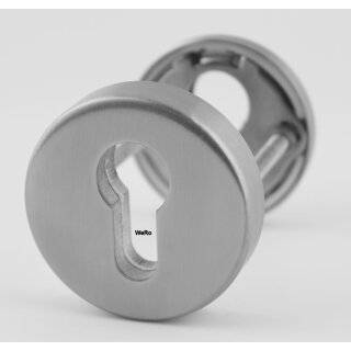 WeRo Edelstahl PZ- Schutzrosetten-Paar rund für Haus und Wohnungstüren