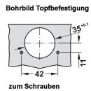 GRASS Tiomos SCHARNIER-SYSTEM, M&ouml;bel - Scharnier Topfband SOFT-Closing 110&deg; Eckanschlag Ohne Montageplatte
