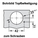 GRASS Tiomos SCHARNIER-SYSTEM, M&ouml;bel - Scharnier Topfband SOFT-Closing 110&deg; Innenanschlag Mit Montageplatte