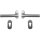 Edelstahl Haust&uuml;r Griff Komplettgarnitur auf Ovalrosette Gehrungsform gekr&ouml;pft