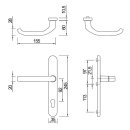 Haust&uuml;r Schmalrahmen - Garnitur in braun Dr&uuml;cker/ Dr&uuml;cker RAL 8019