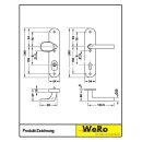 Edelstahl Schutzbeschlag f&uuml;r Haust&uuml;ren Knopf / Dr&uuml;cker mit Zylinder- Abdeckung (32280)