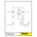 Edelstahl Schutzbeschlag f&uuml;r Haust&uuml;ren Dr&uuml;cker / Dr&uuml;cker mit Zylinderabdeckung (32279)