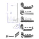 Edelstahl Haust&uuml;r Griff- Beschlag- Set in verschiedenen L&auml;ngen Art.Nr.:101.1020 Ma&szlig; L:350/ Ma&szlig; B:210mm