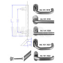 Edelstahl Haustür Griff- Beschlag- Set in verschiedenen Längen Art.Nr.:101.1018 Maß L:500/ Maß B:300mm