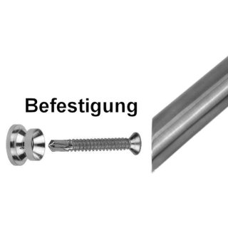 Haust&uuml;r Sto&szlig;griff Edelstahl flach gerade mit schr&auml;gen St&uuml;tzen Ma&szlig; L: 1200- Ma&szlig; B:1000mm