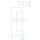 Edelstahl Beschlag- Flachgriff- Set mit schr&auml;gen St&uuml;tzen auf  quadratischen Rosetten 841Z