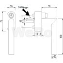 Edelstahl Fenstergriff- Rastolive Gehrungsform...