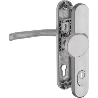 Haustür Schutzbeschlag Knopf// Drücker mit Zylinderabdeckung und Hochhaltefeder