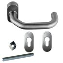 Edelstahl Haustür Griff Dreiviertelgarnitur auf...