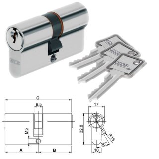 Doppelzylinder A:30mm B:30mm